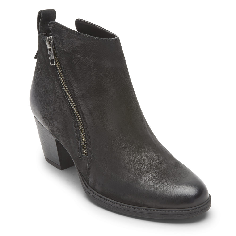 Botas Rockport Mujer Mexico - Maddie Ankle Cremallera Negros - PELSB3706